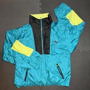 Vintage Wilson International Windbreaker Jacket XL Red Blue 80s 90s Colorblock